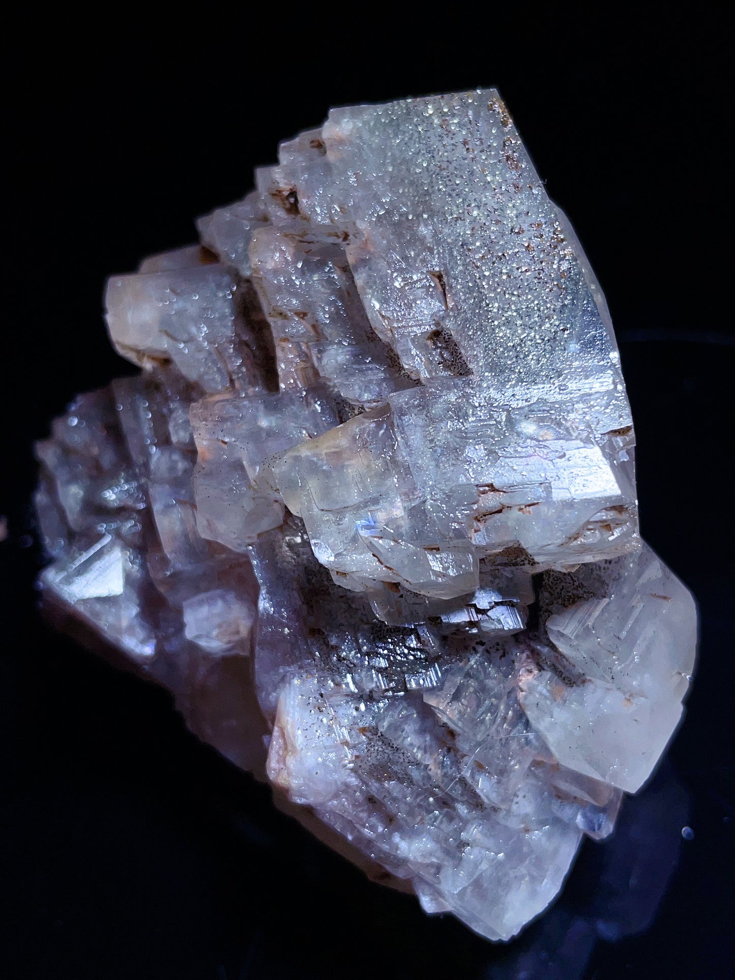 Hubei Daye red pagoda calcite with pyrite specimen