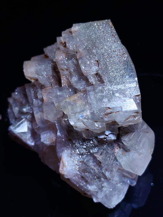 Hubei Daye red pagoda calcite with pyrite specimen