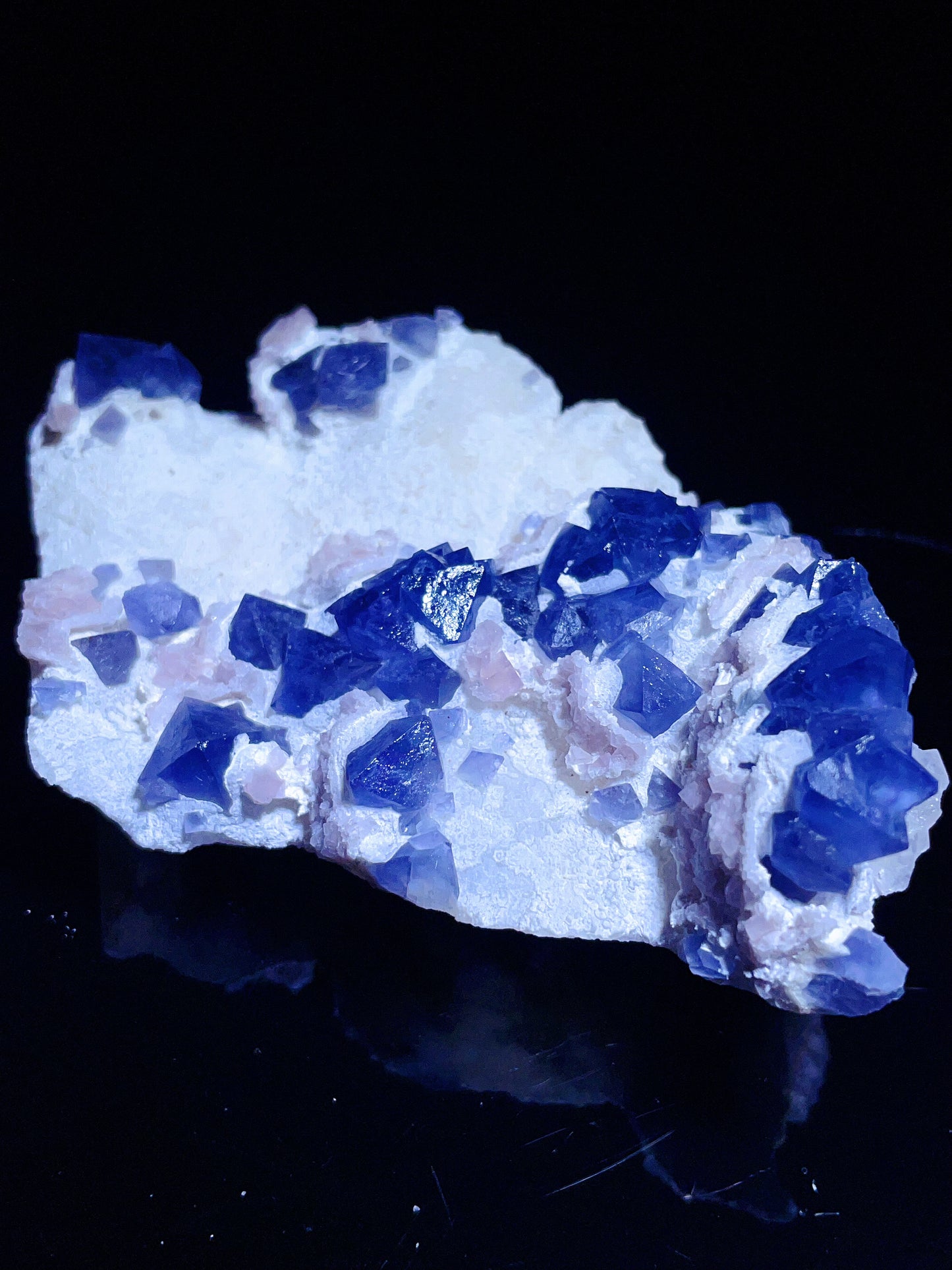 Secondary crystalized blue fluorite specimen Zhejiang China