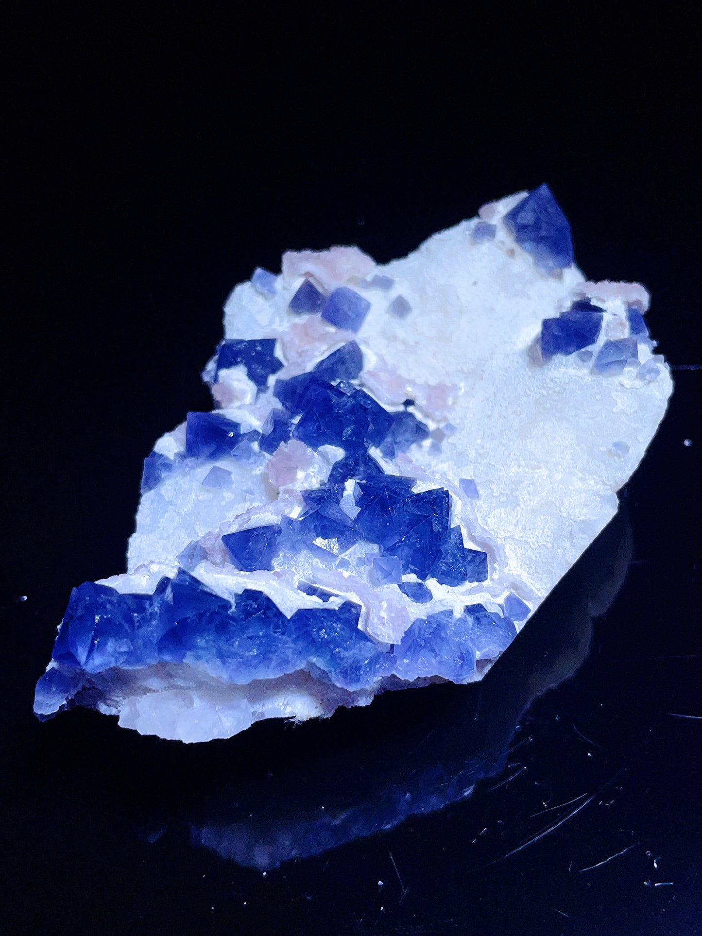 Secondary crystalized blue fluorite specimen Zhejiang China