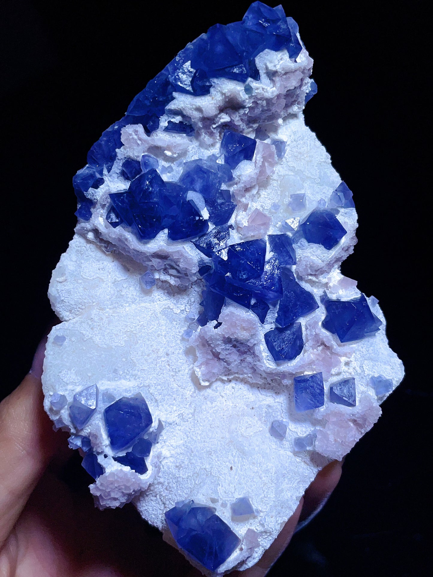 Secondary crystalized blue fluorite specimen Zhejiang China