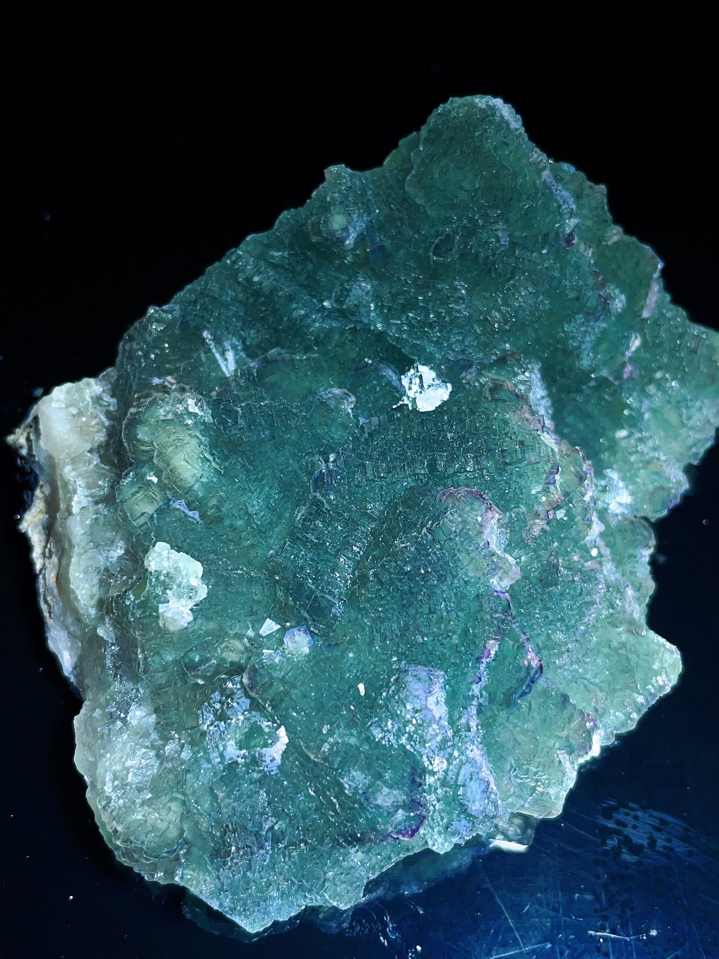 Stair-step green fluorite specimen from Inner Mongolia
