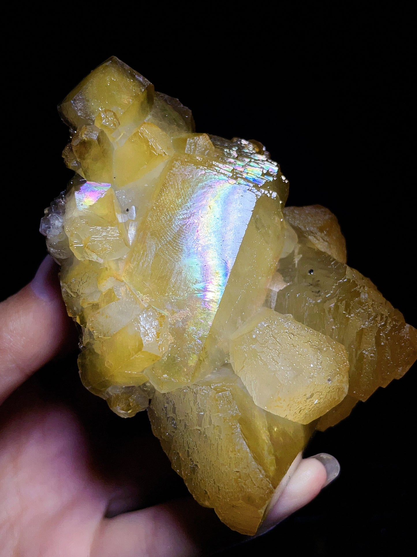 yellow calcite specimen from Guangxi China