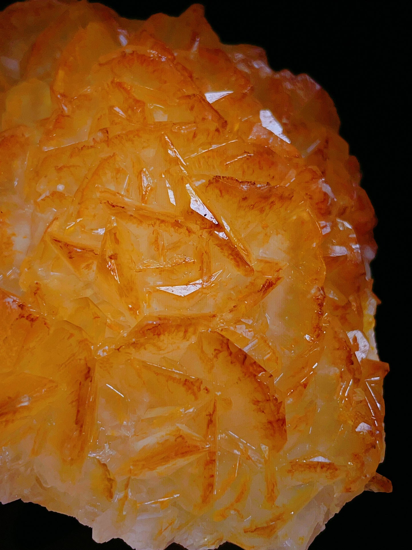 Golden rose calcite from Hubei China