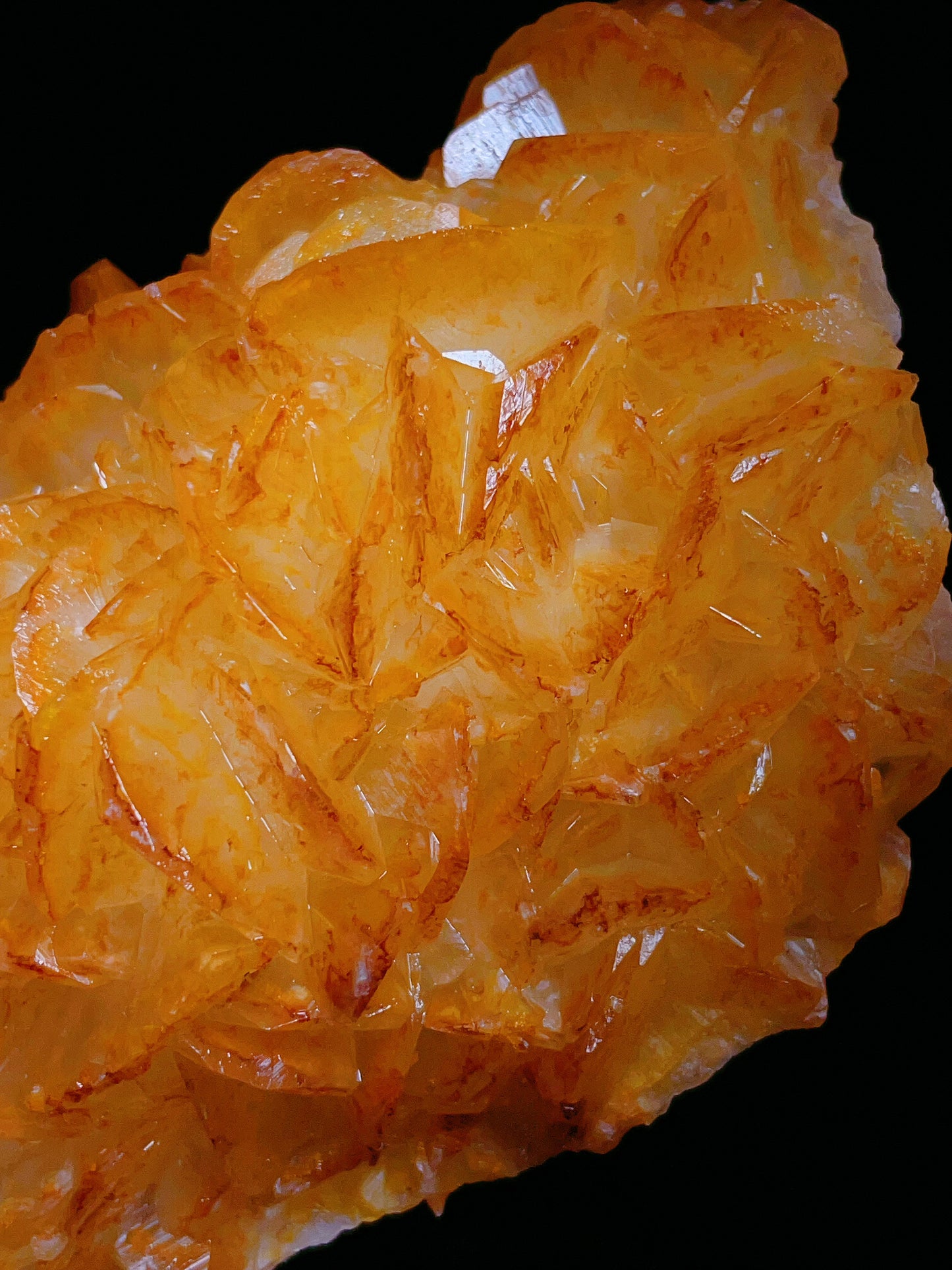 Golden rose calcite from Hubei China