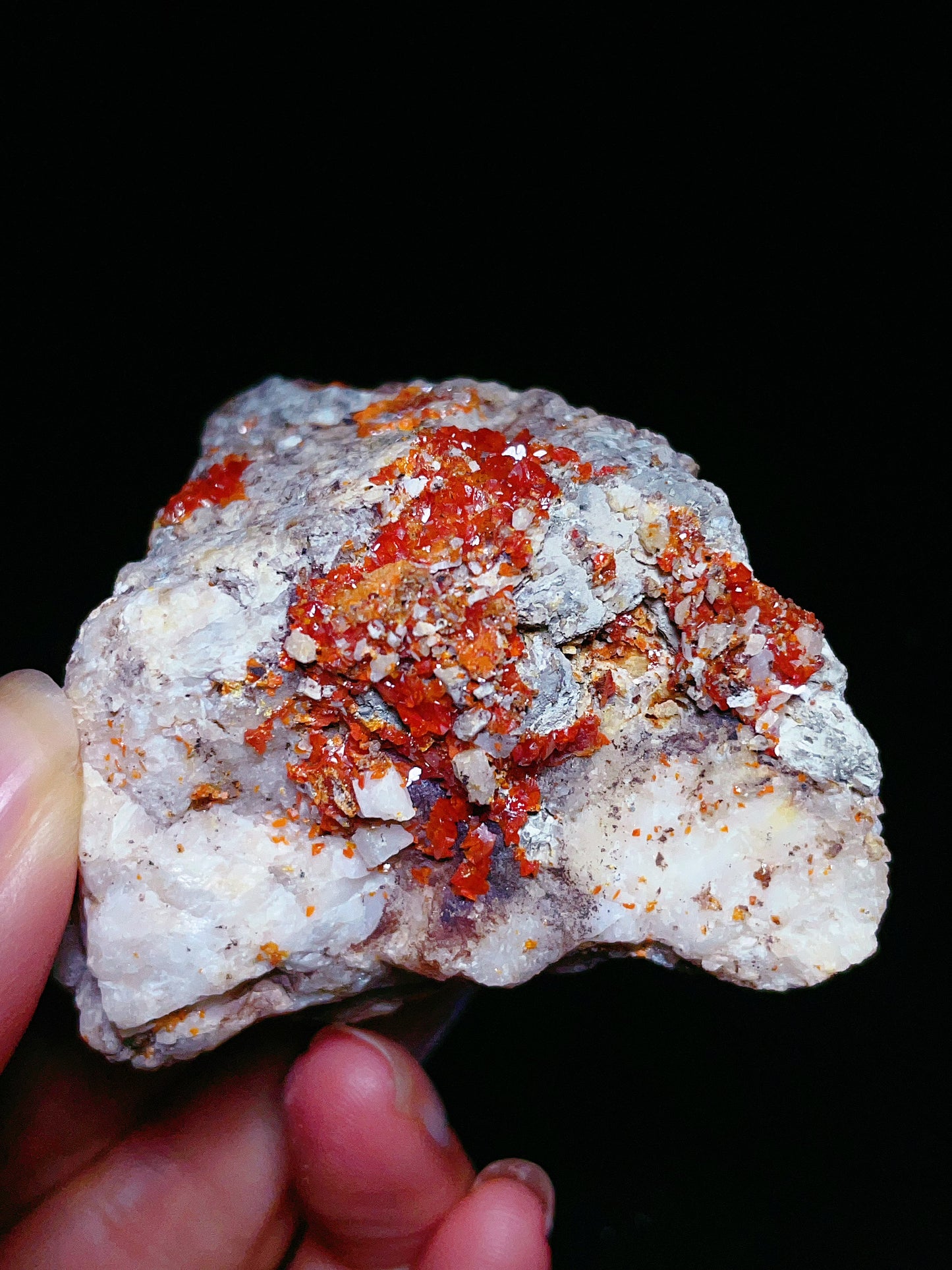 authentic wulfenite specimen from Sichuan China