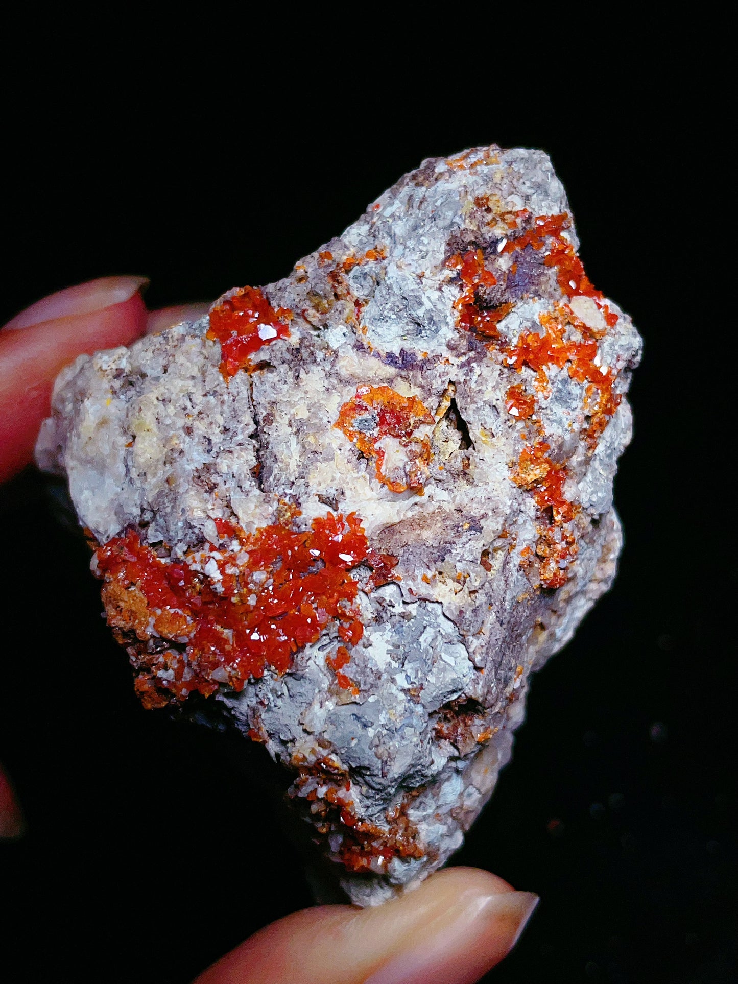 authentic wulfenite specimen from Sichuan China