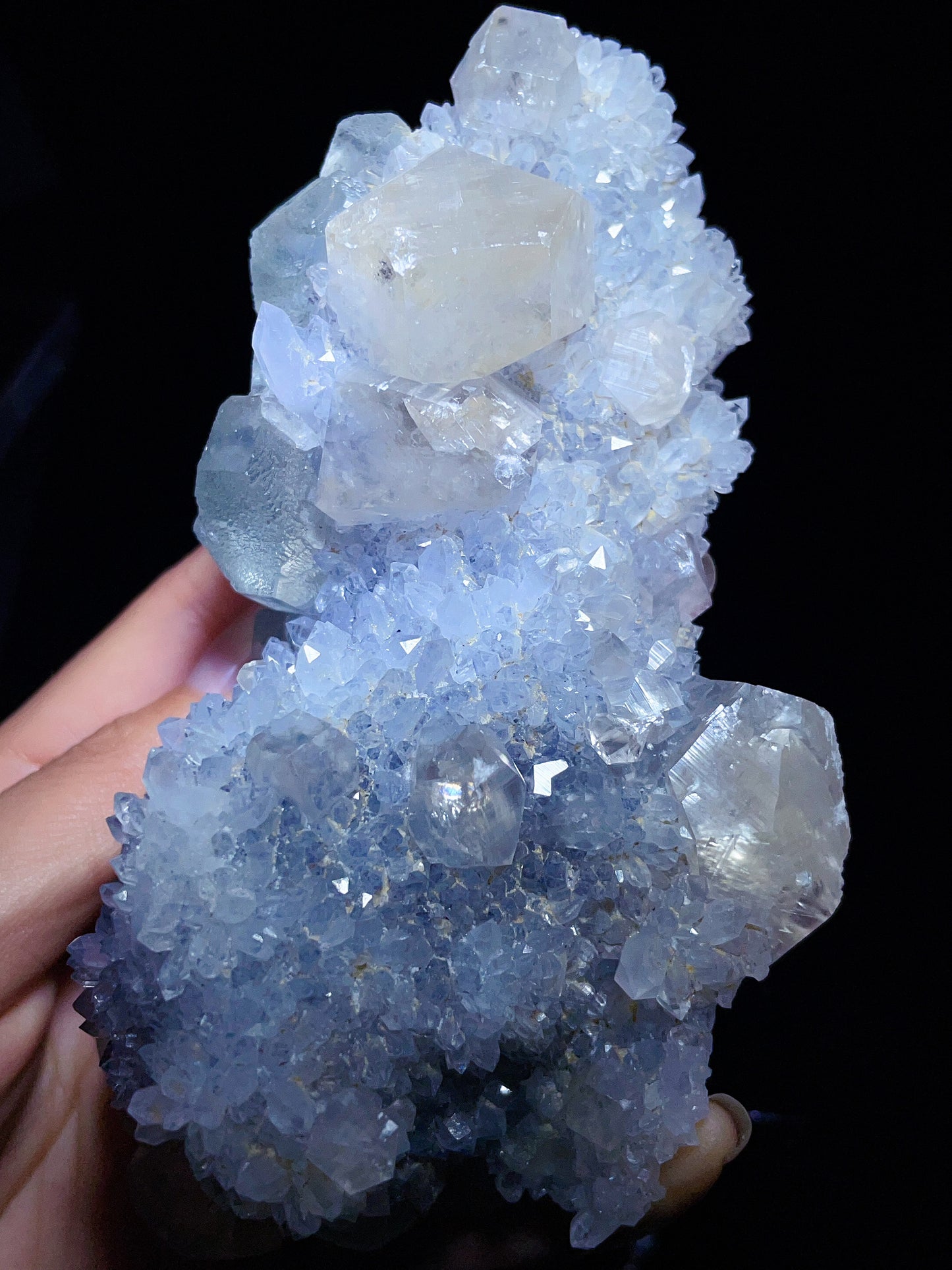 green fluorite with quartz specimen from Fujian China