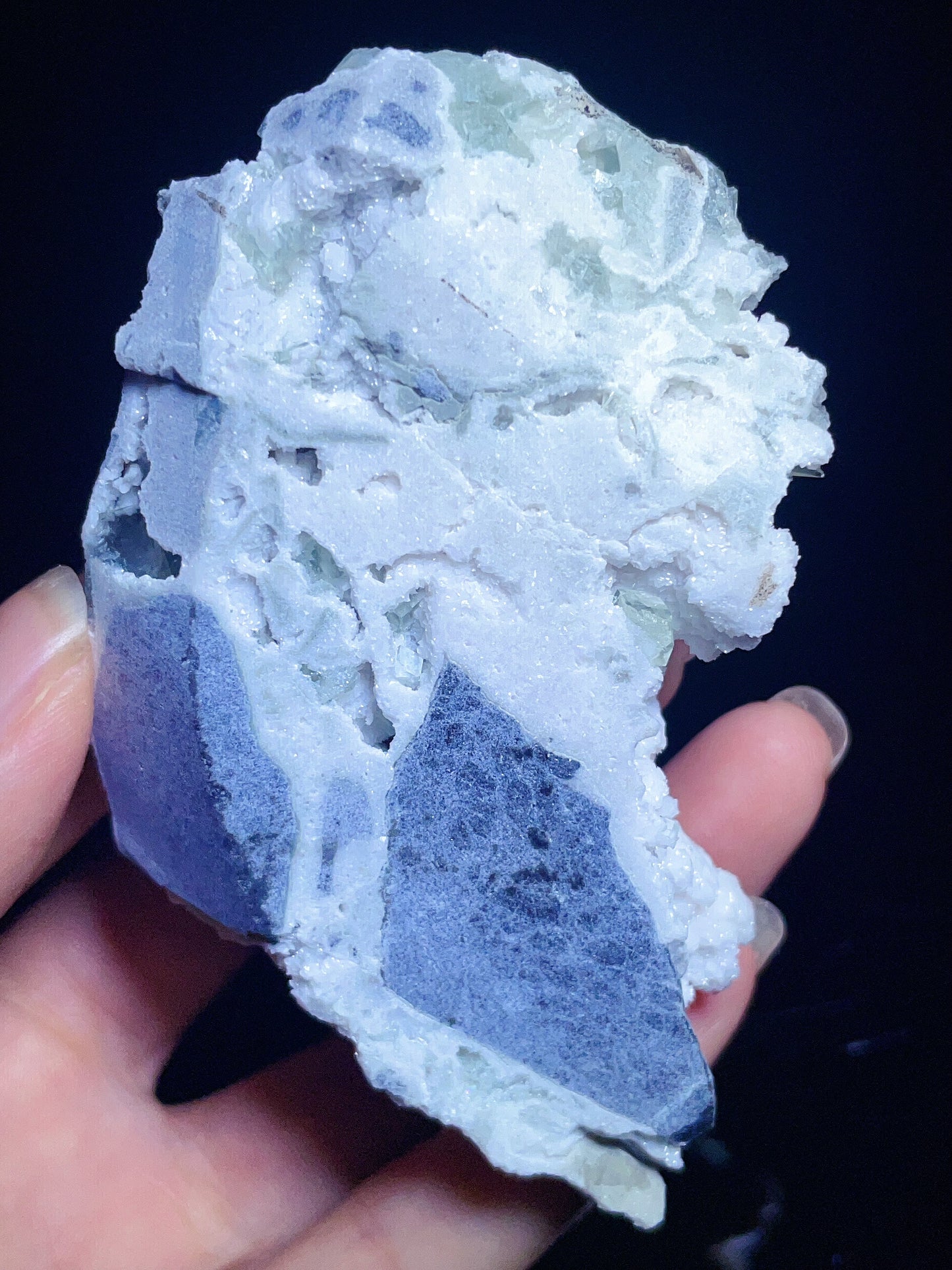 Manaoshan Hunan fluorite with quartz specimen