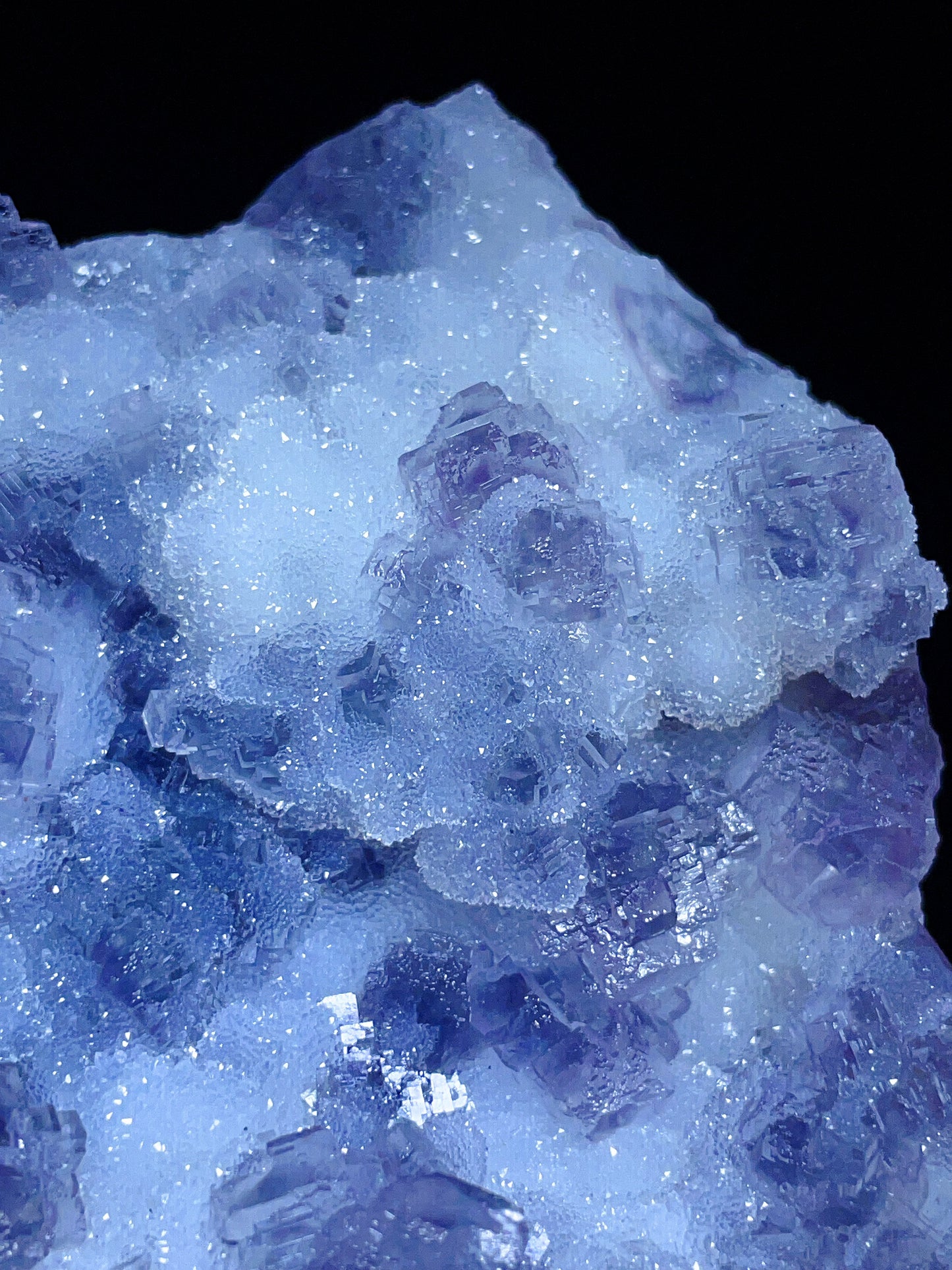 Fujian pyramid fluorite with sugar quartz specimen
