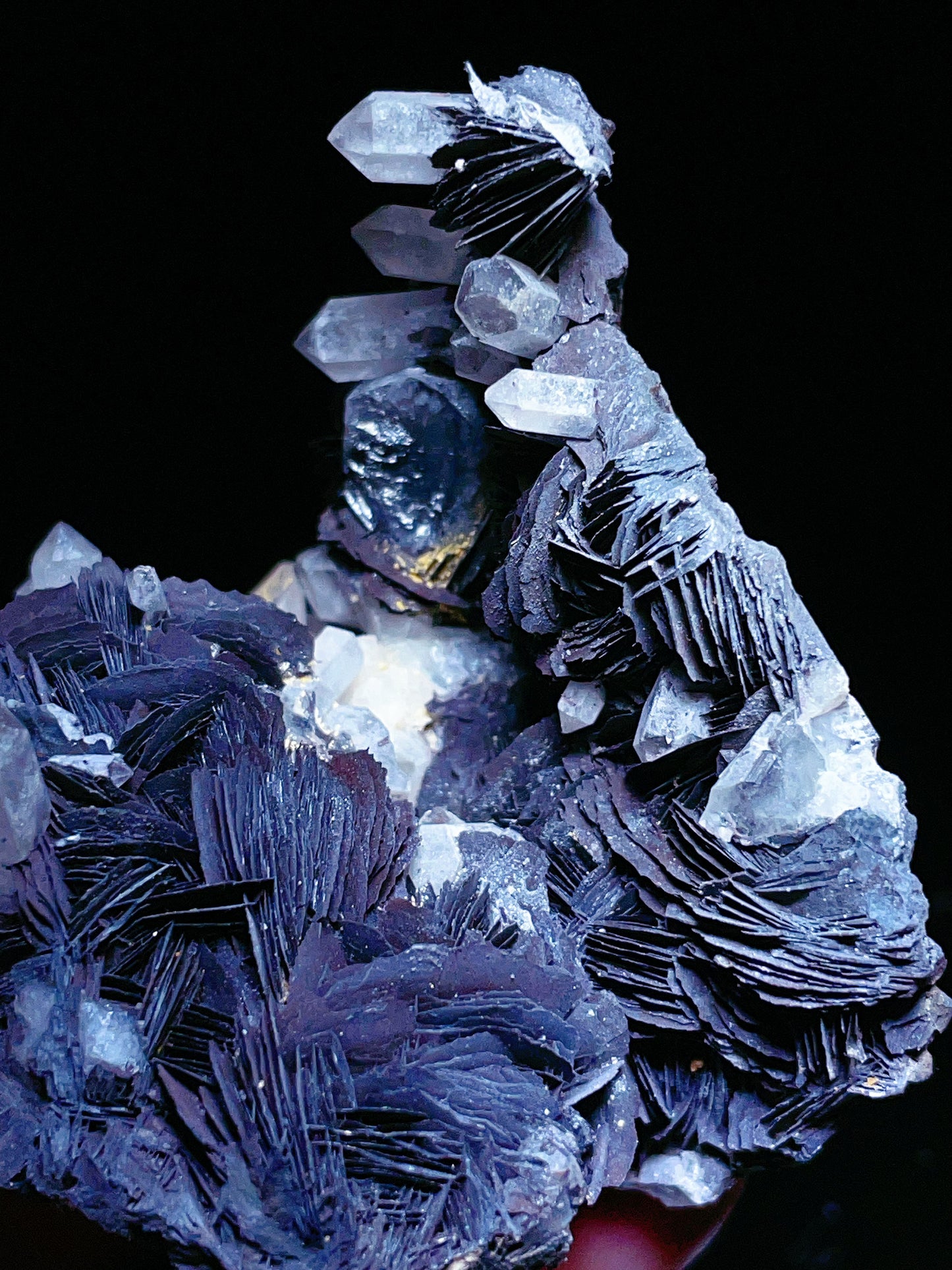 specularite with quartz specimen from Jiangxi China