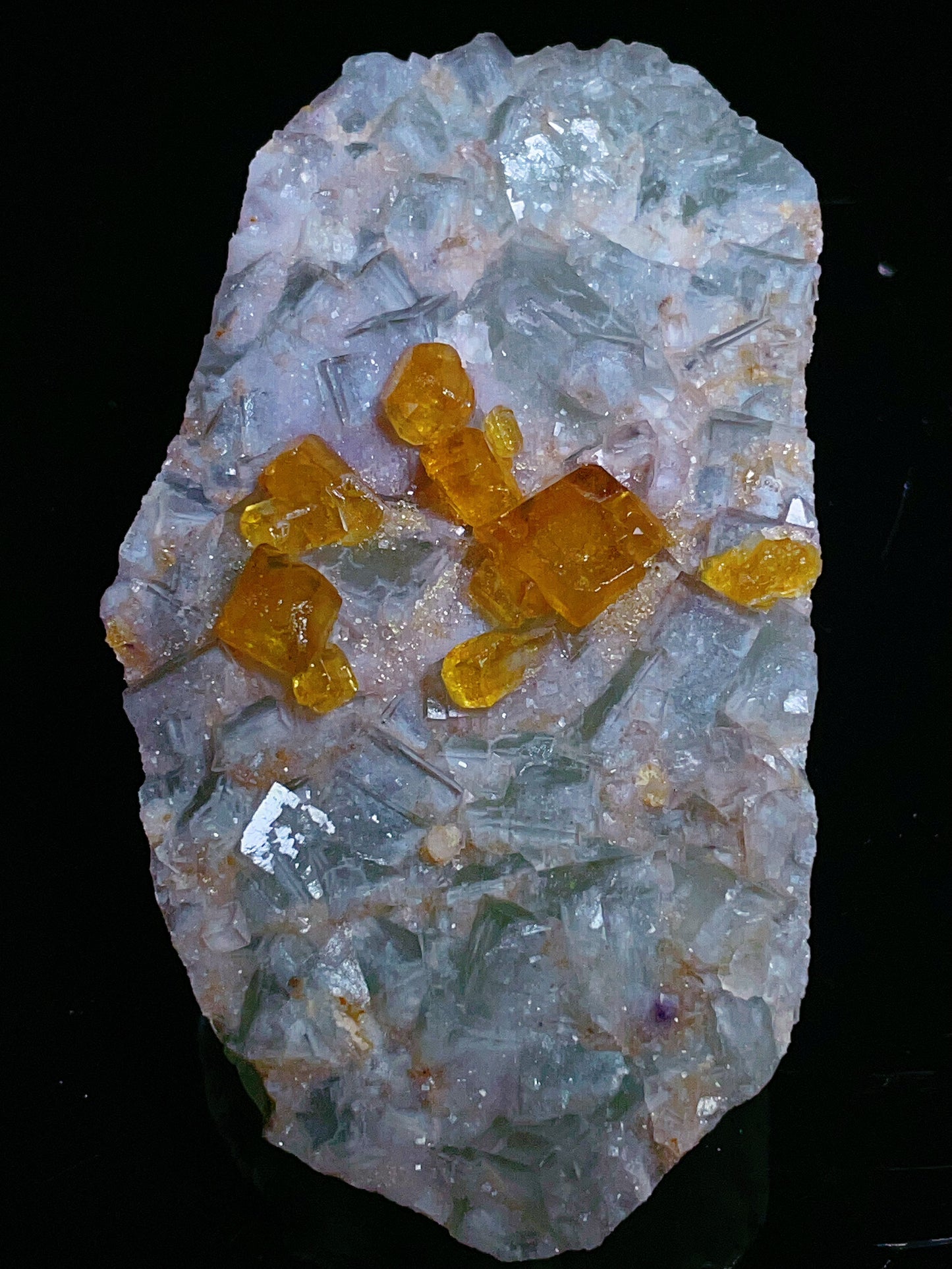 Green fluorite with barite from Jiangxi China