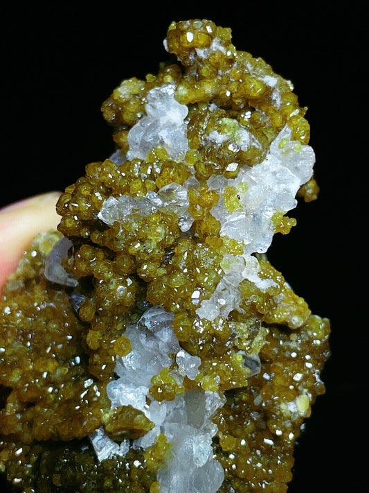 garnet with apophyllite specimen from Fujian China