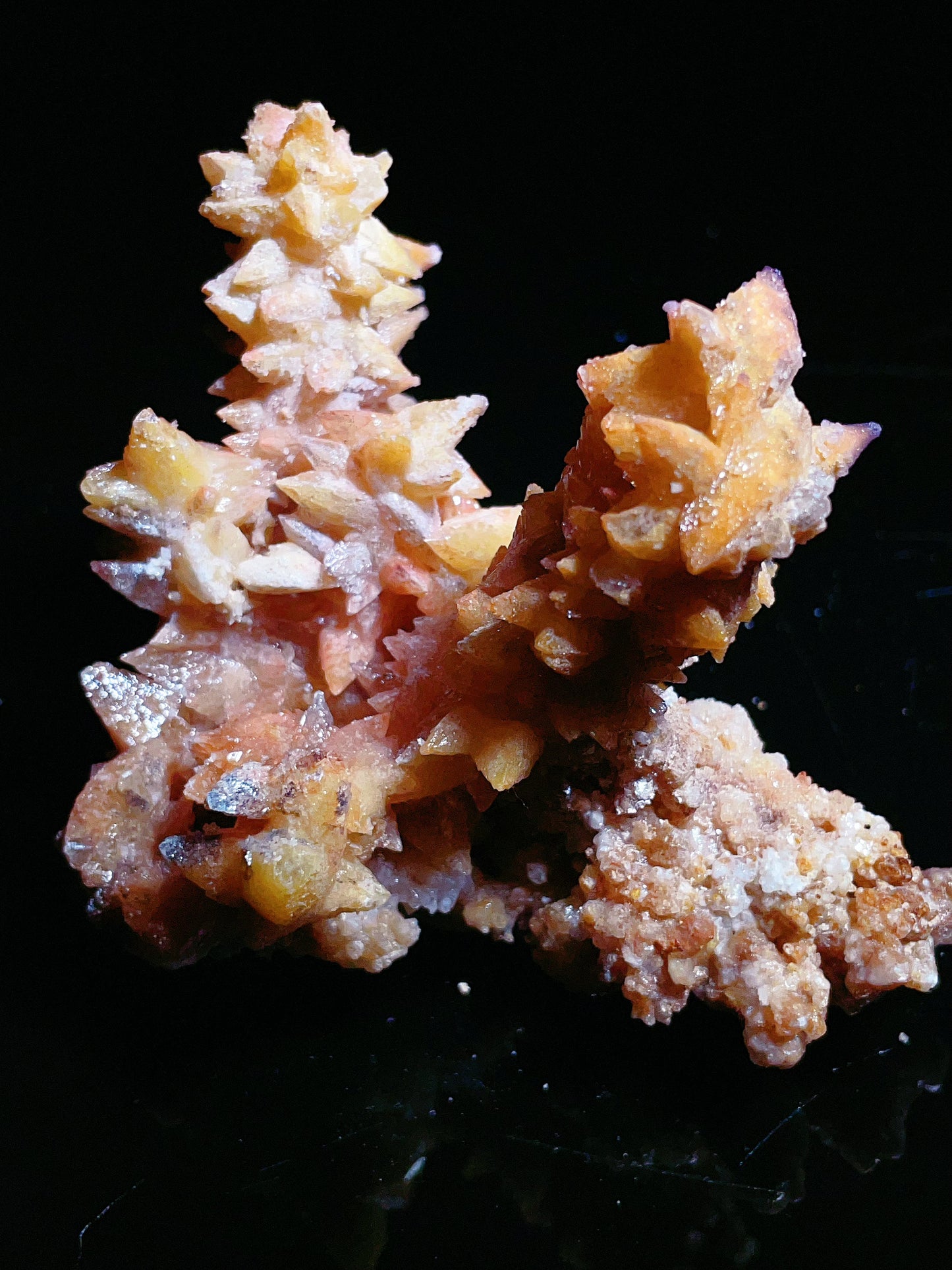 premium thorny spearhead calcite cluster from the famous Bat Cave Mine in Bijia Mountain, Weishan Dali