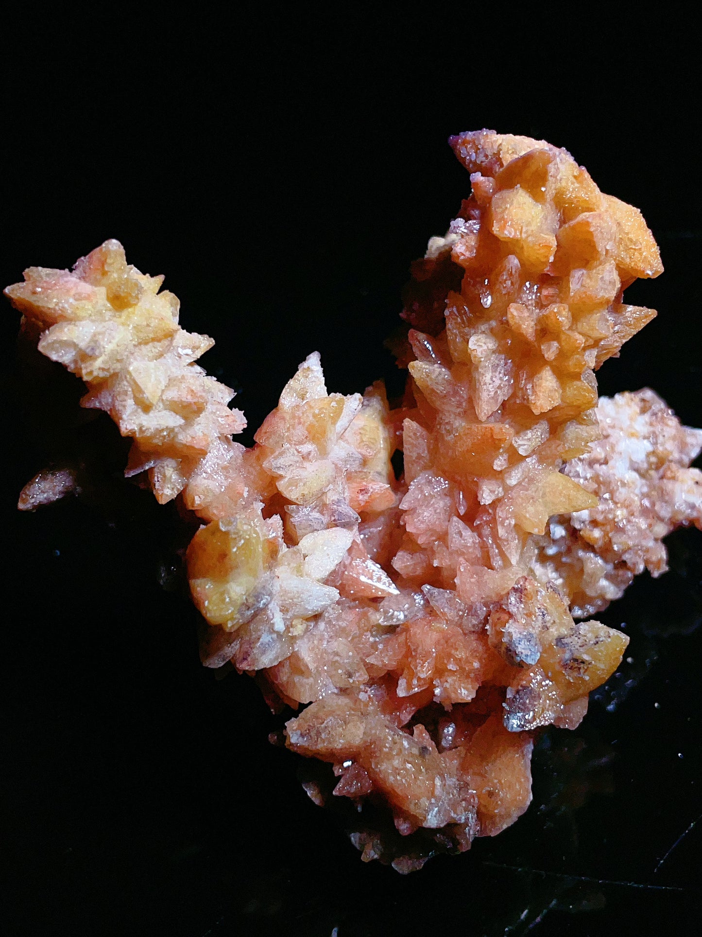 premium thorny spearhead calcite cluster from the famous Bat Cave Mine in Bijia Mountain, Weishan Dali