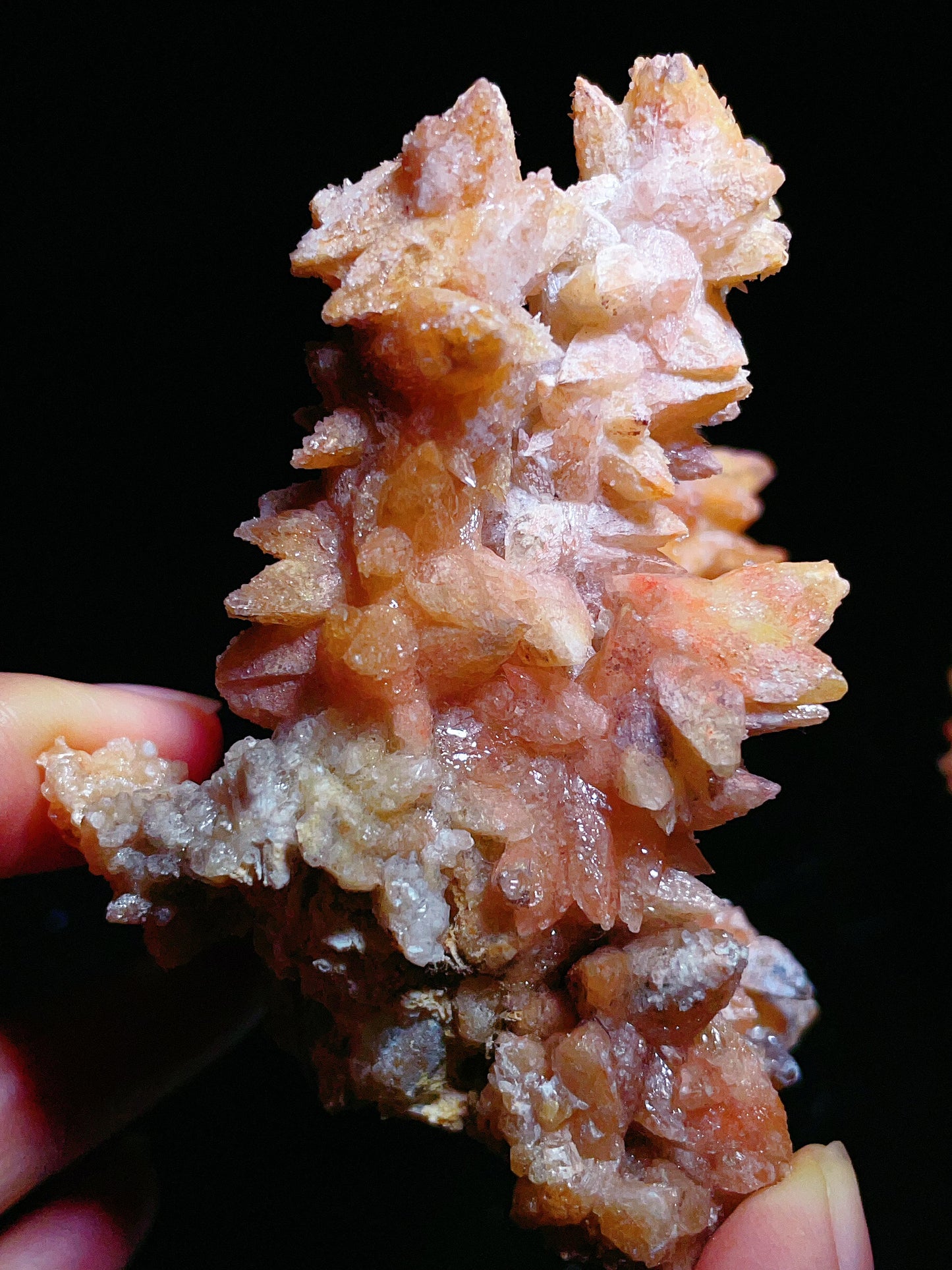 premium thorny spearhead calcite cluster from the famous Bat Cave Mine in Bijia Mountain, Weishan Dali
