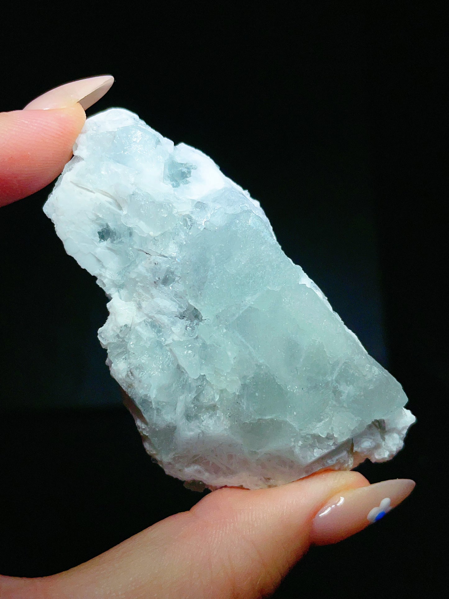 Blue fluorite with quartz specimen from Wuyi Zhejiang China