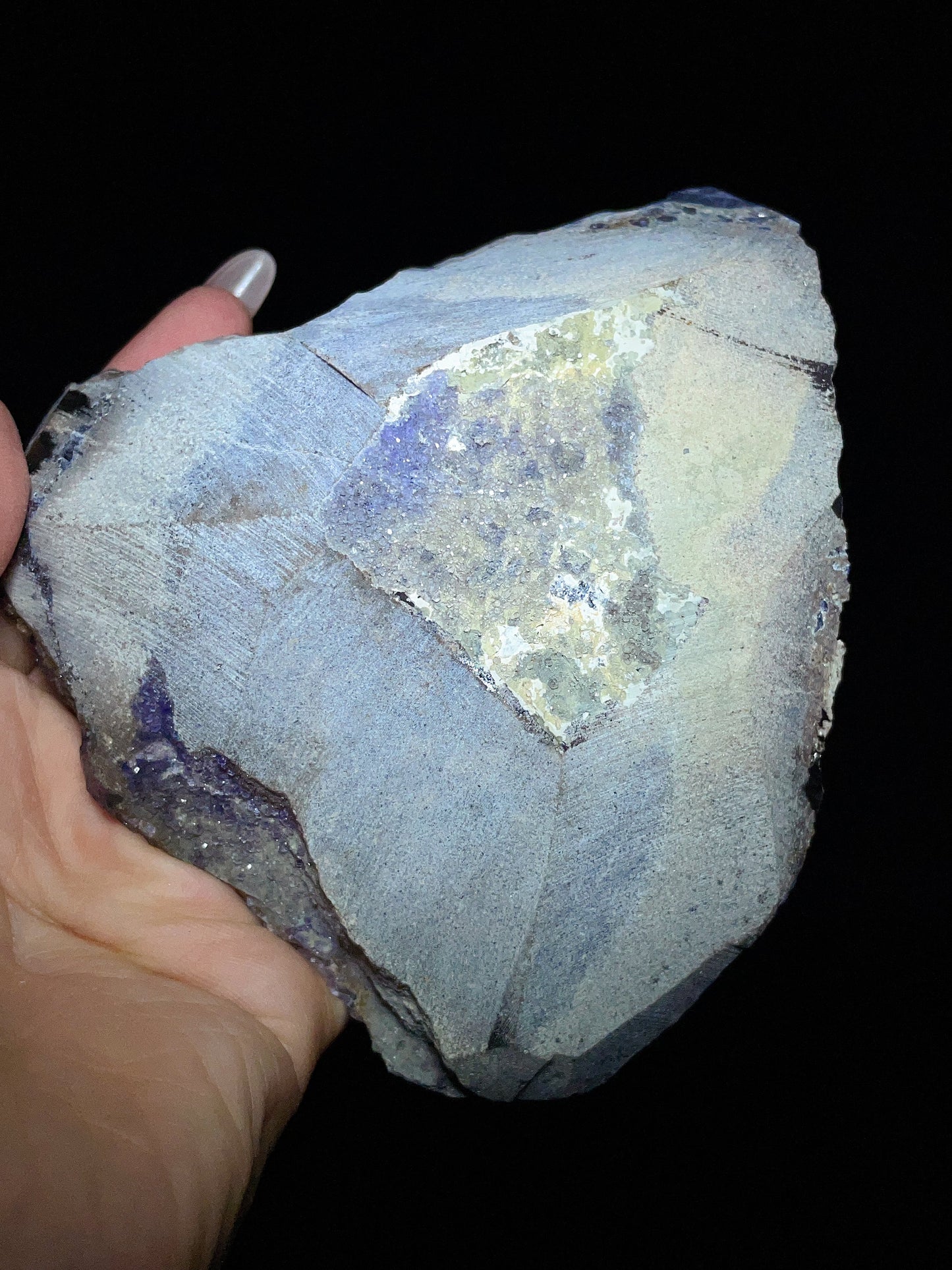 Violet Fluorite with Chalcopyrite Yaogangxian Mine, Yizhang, Chenzhou
