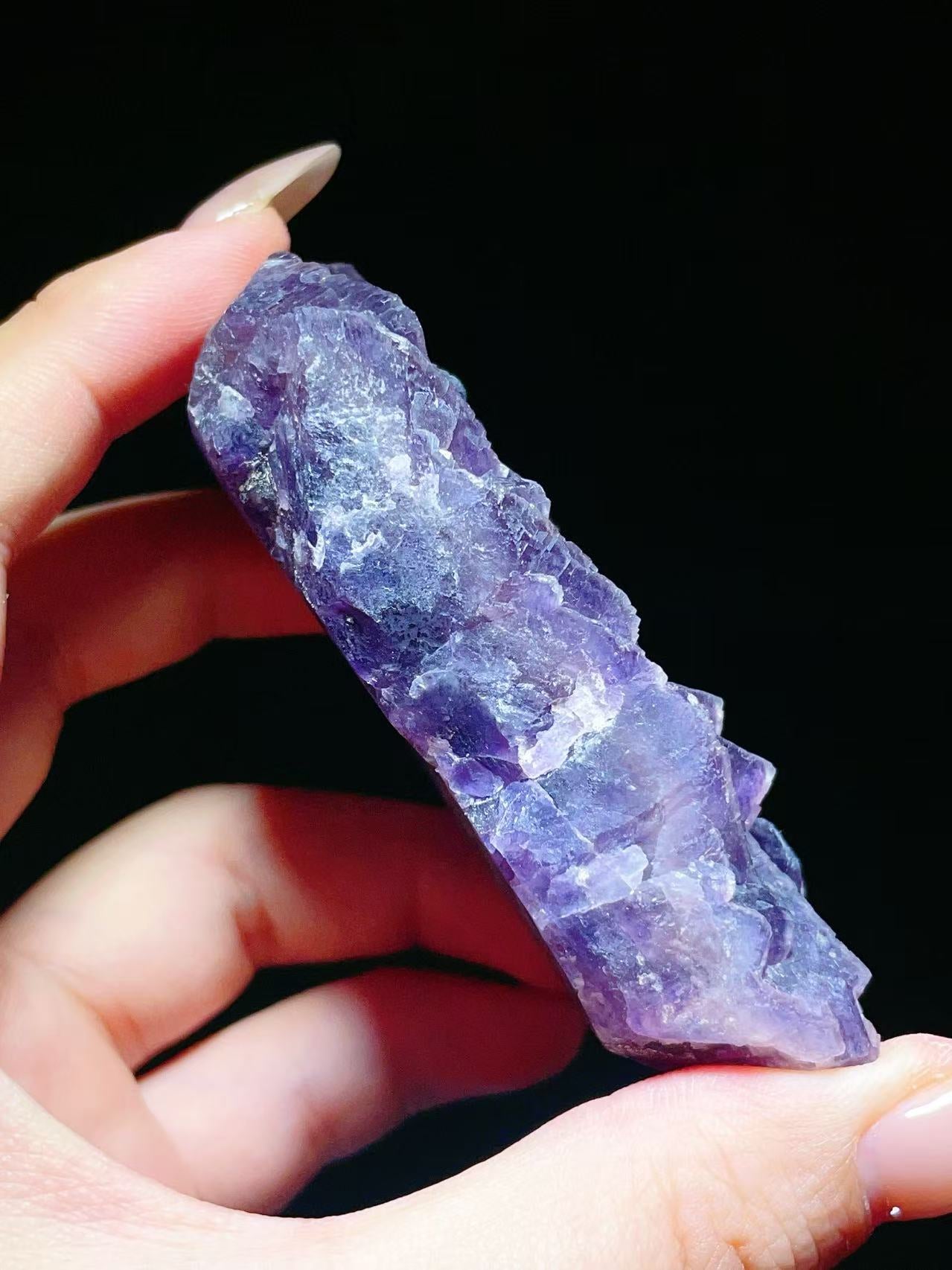 Natural Purple Fluorite Cluster from Chifeng, Inner Mongolia, China.