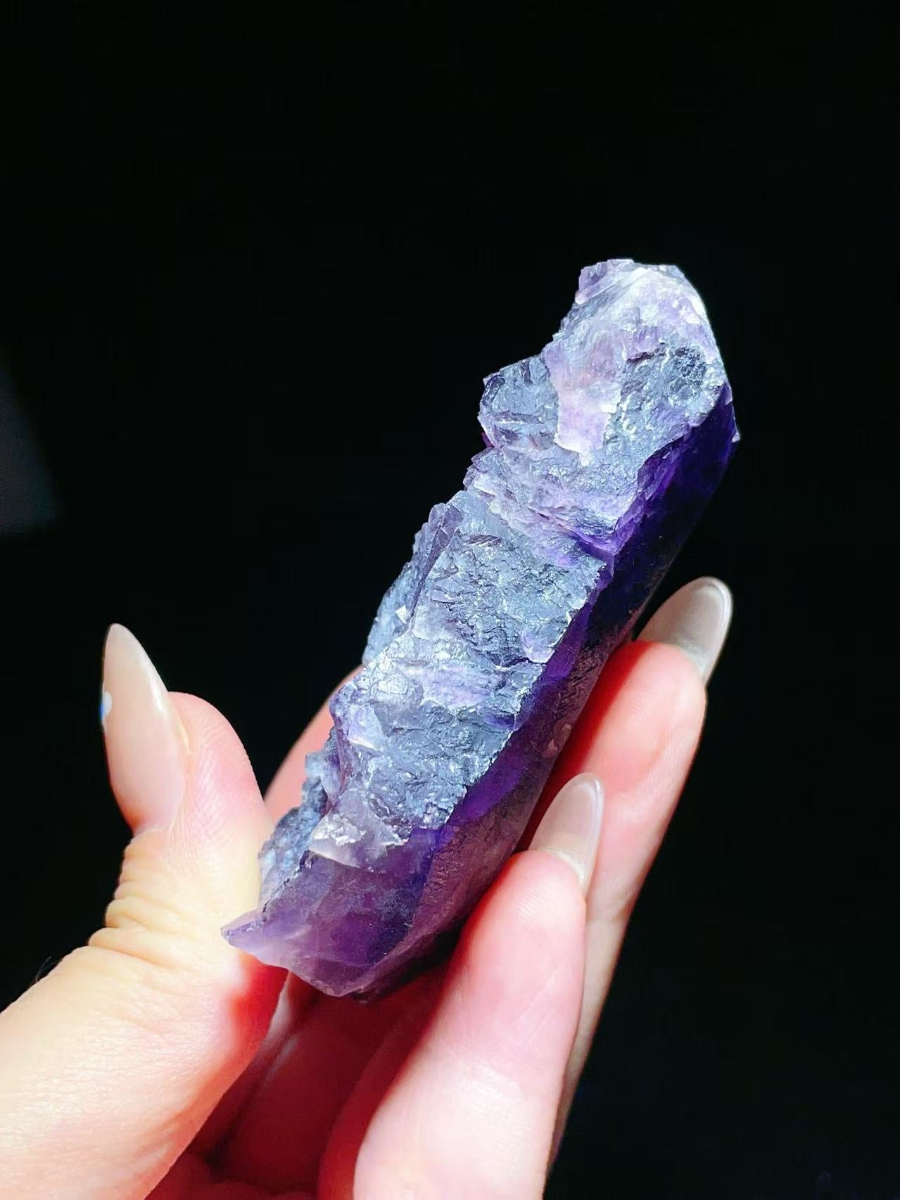 Natural Purple Fluorite Cluster from Chifeng, Inner Mongolia, China.