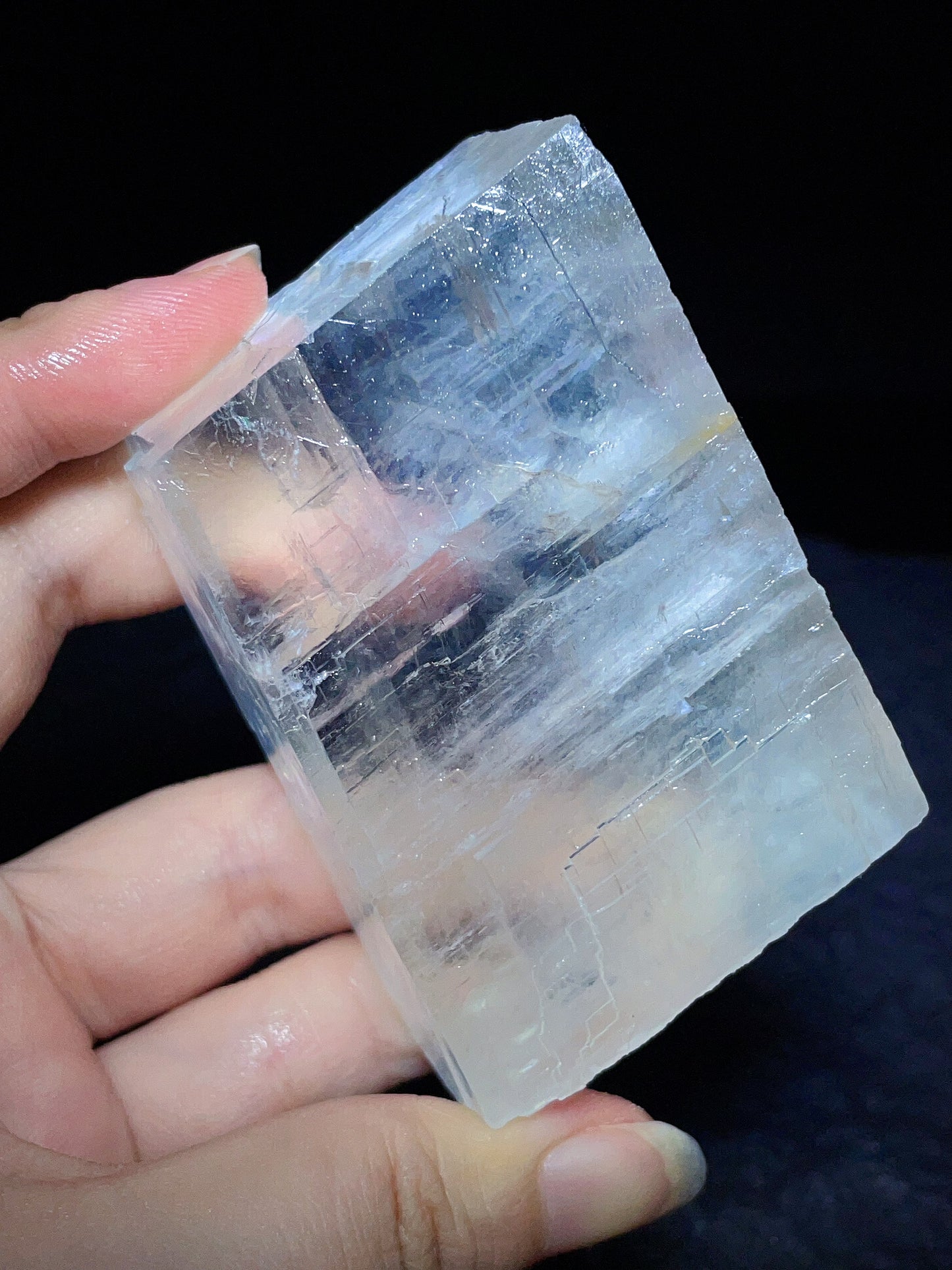 Natural Green Iceland Spar (Calcite) from Madagascar.