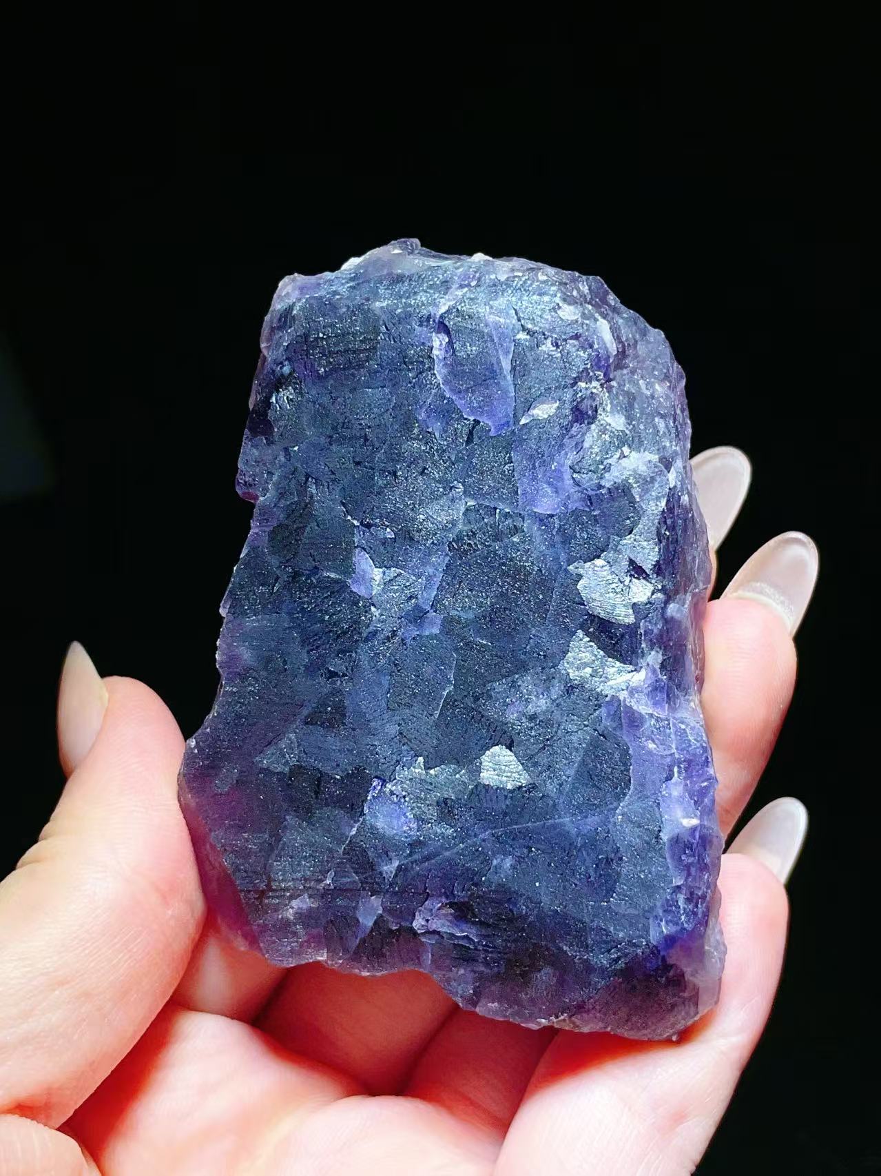 Natural Purple Fluorite Cluster from Chifeng, Inner Mongolia, China.