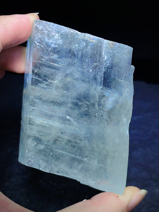 Natural Green Iceland Spar (Calcite) from Madagascar.