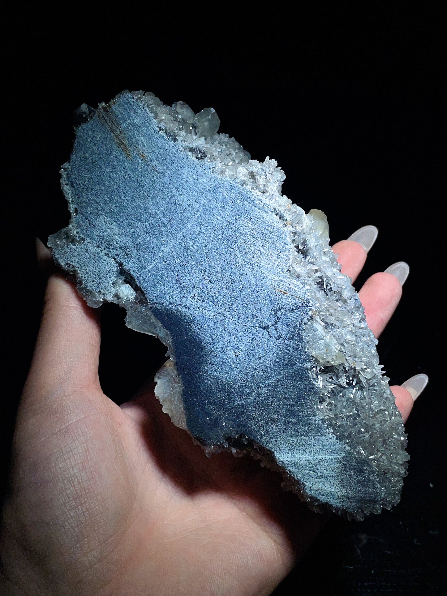 Yellow Calcite Cluster with Quartz from Fujian, China.
