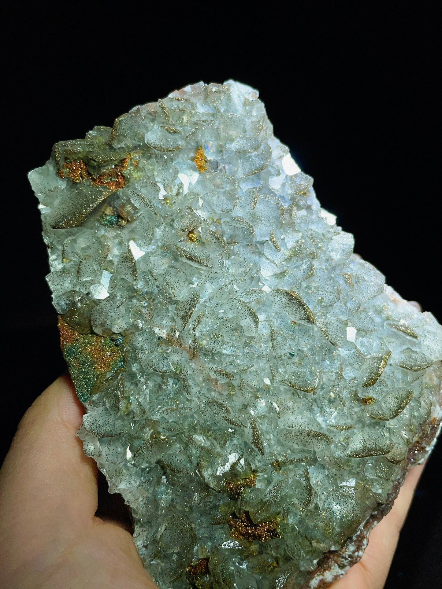 Petal Calcite with Pyrite Specimen from Daye, Hubei Province, China