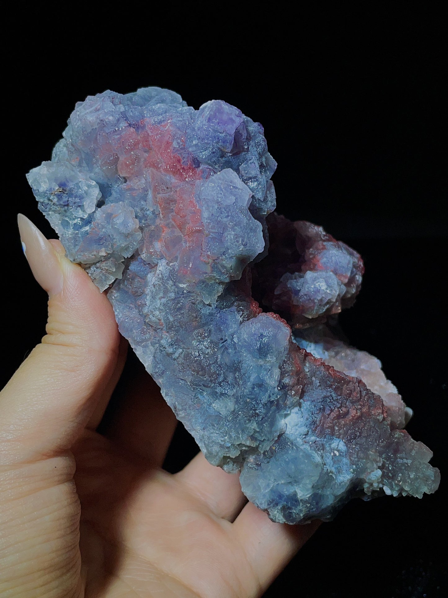 Purple Cubic Fluorite Cluster from Weishan, Dali, Yunnan, China.
