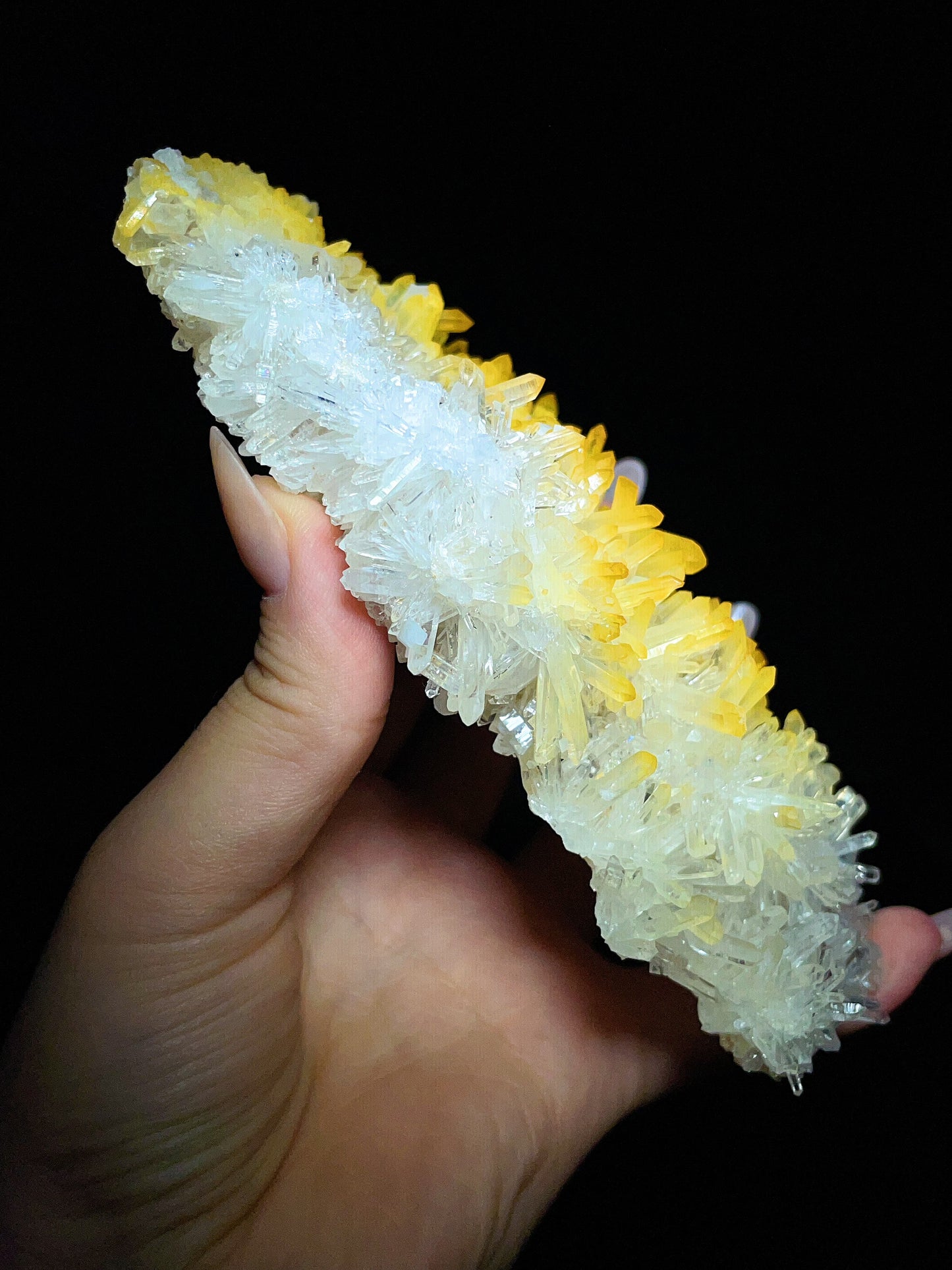 Golden quartz with dolomite specimen from Burma