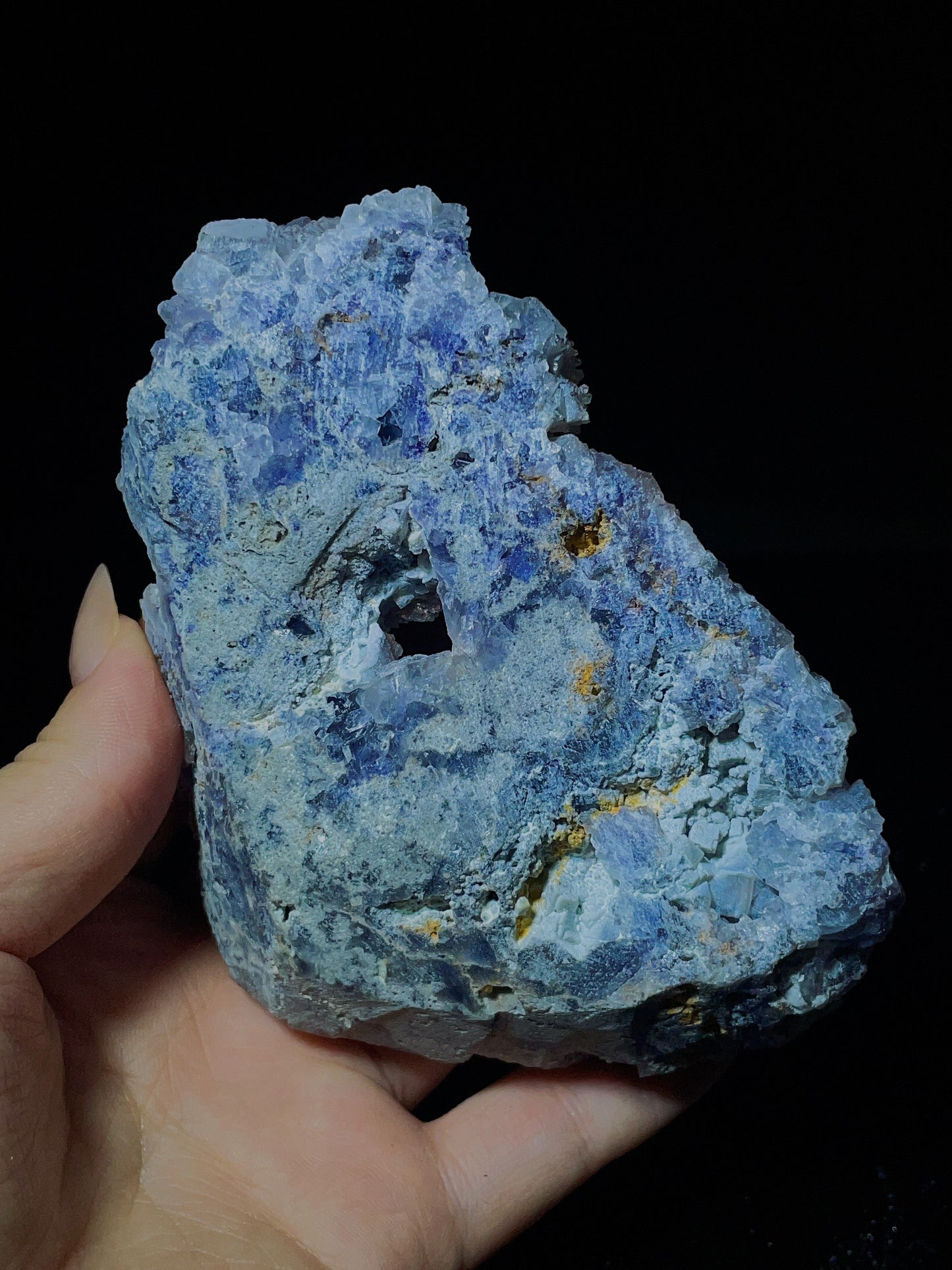 Purple Cubic Fluorite Cluster from Weishan, Dali, Yunnan, China.