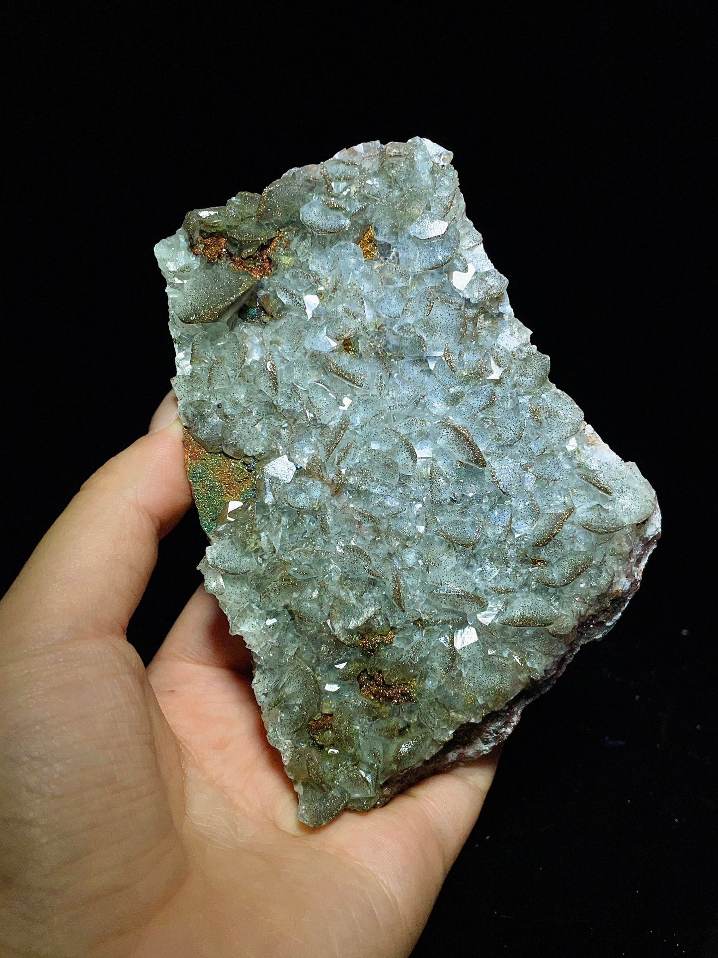 Petal Calcite with Pyrite Specimen from Daye, Hubei Province, China