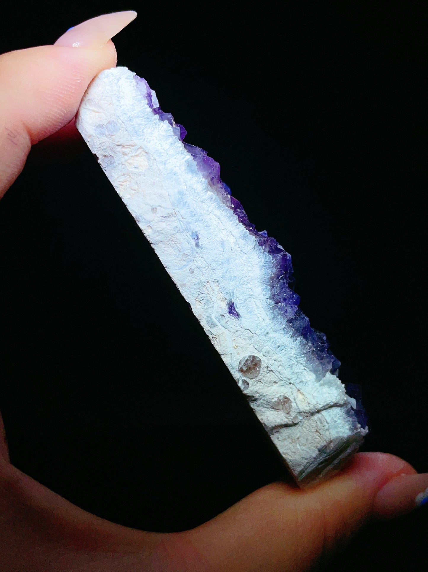 Purple fluorite specimen from Huanggangliang Mine, Hexigten Banner, Inner Mongolia.