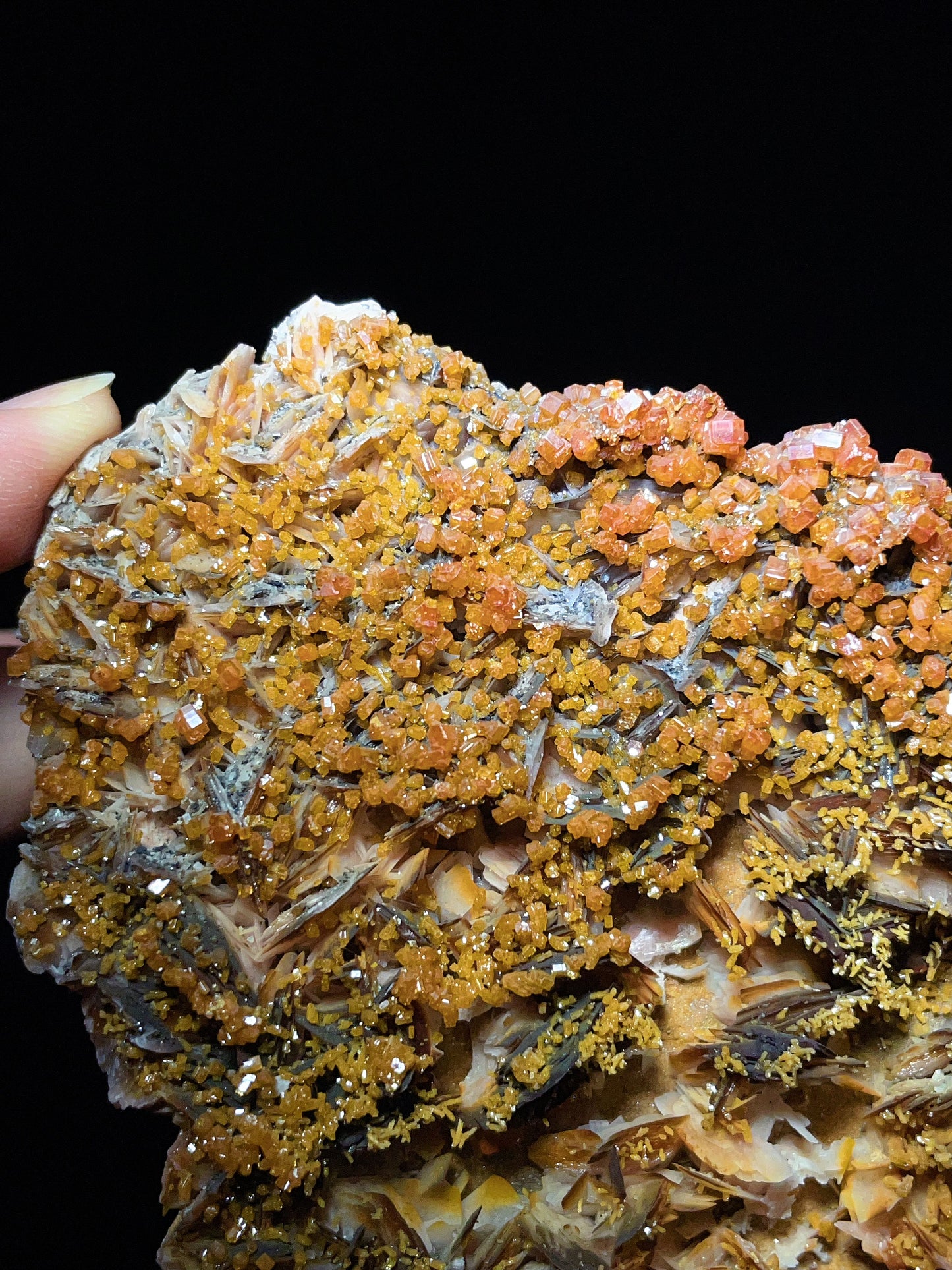 Vanadinite from Mibladen, Morocco.