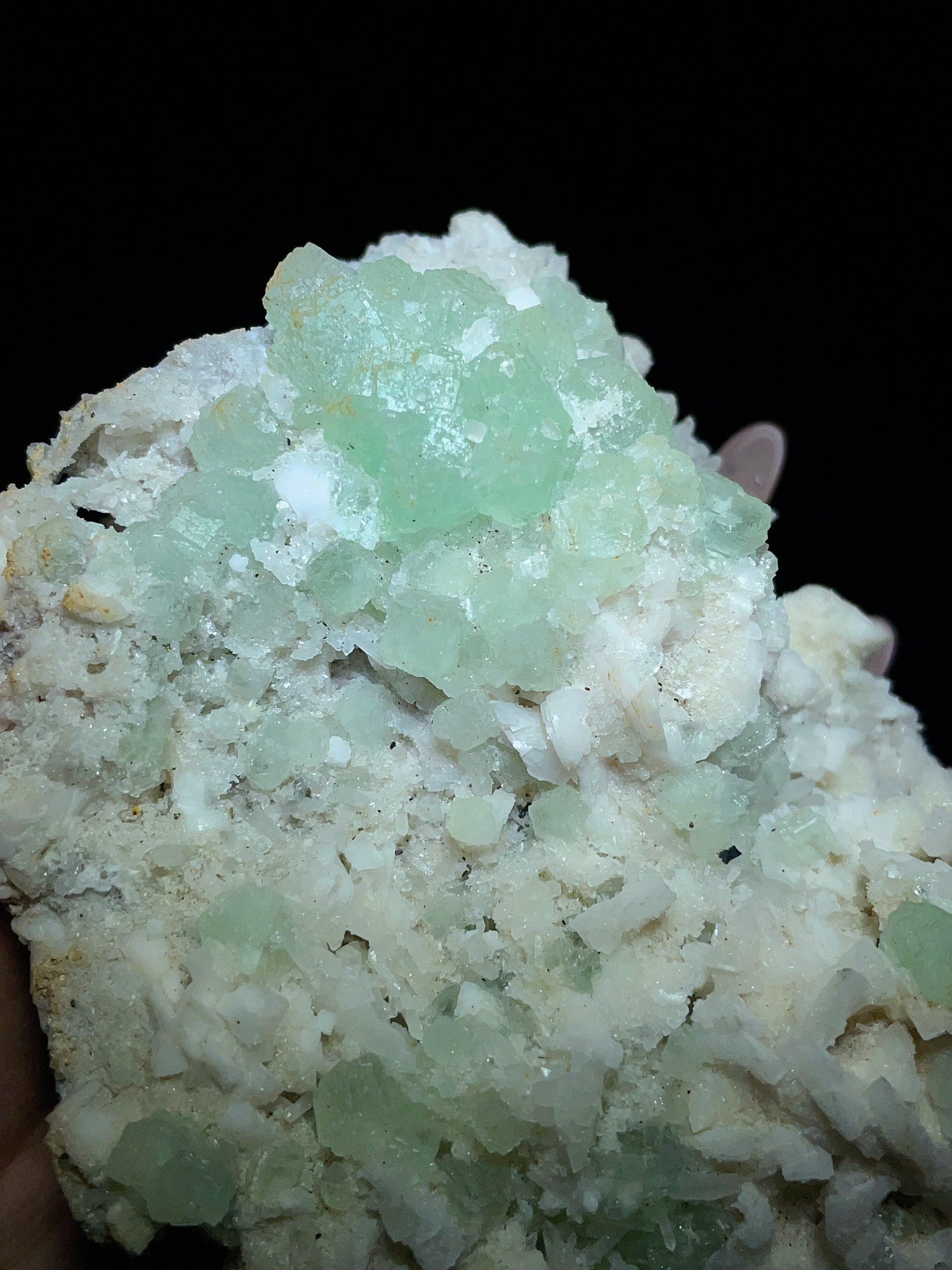 Green Fluorite & Quartz specimen Yaogangxian Mine, Yizhang, Chenzhou, Hunan, China.