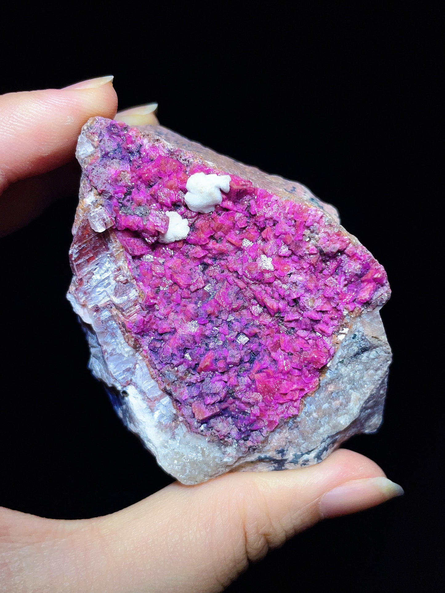 Cobalt calcite specimen from Congo