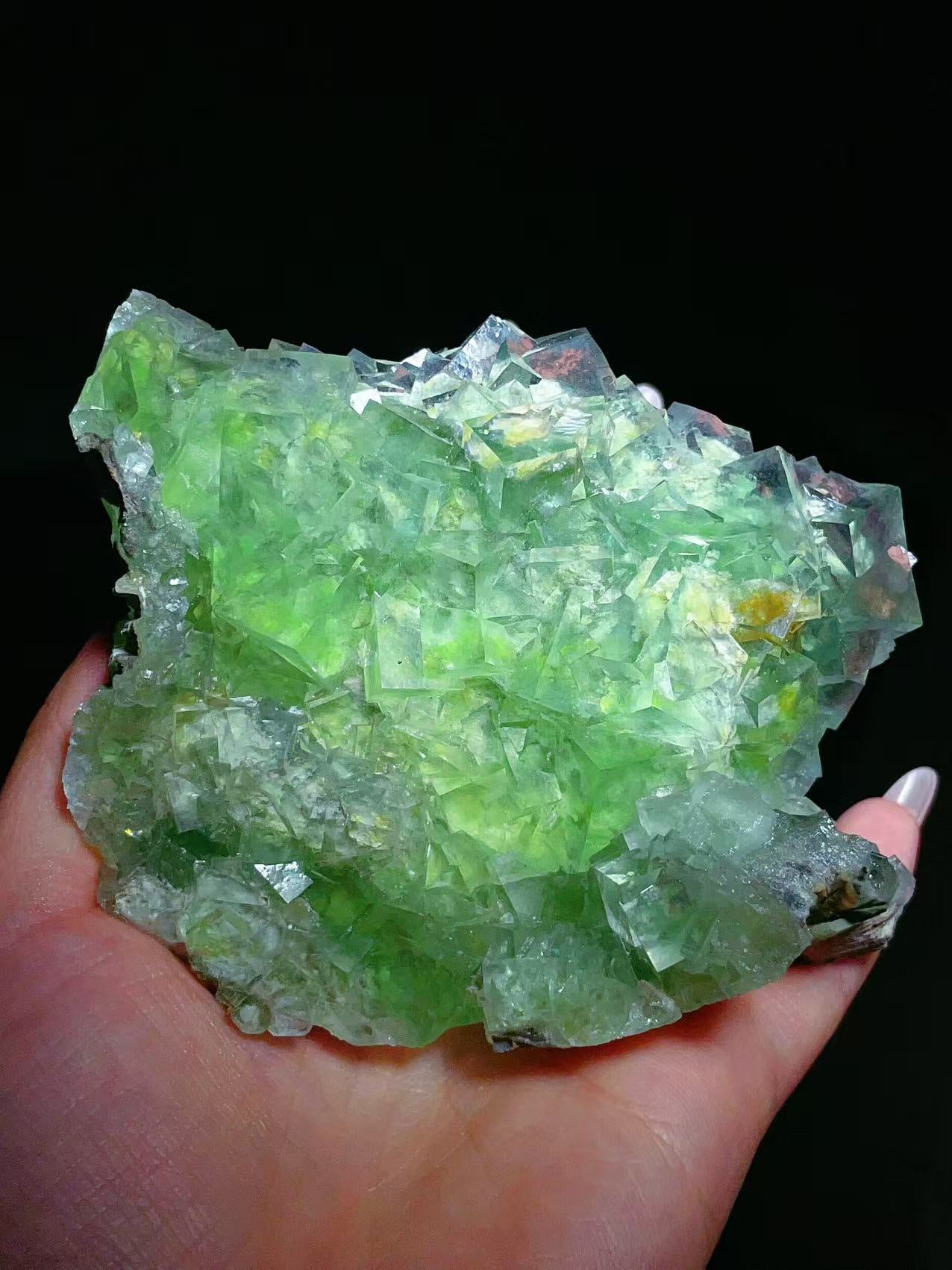 Green Fluorite from Xianghualing, Hunan, China.