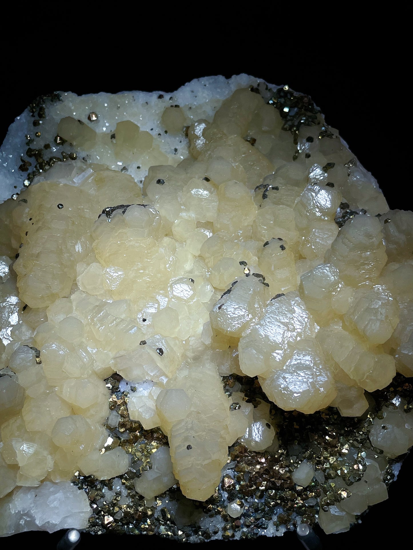 calcite with pyrite origin Fujian