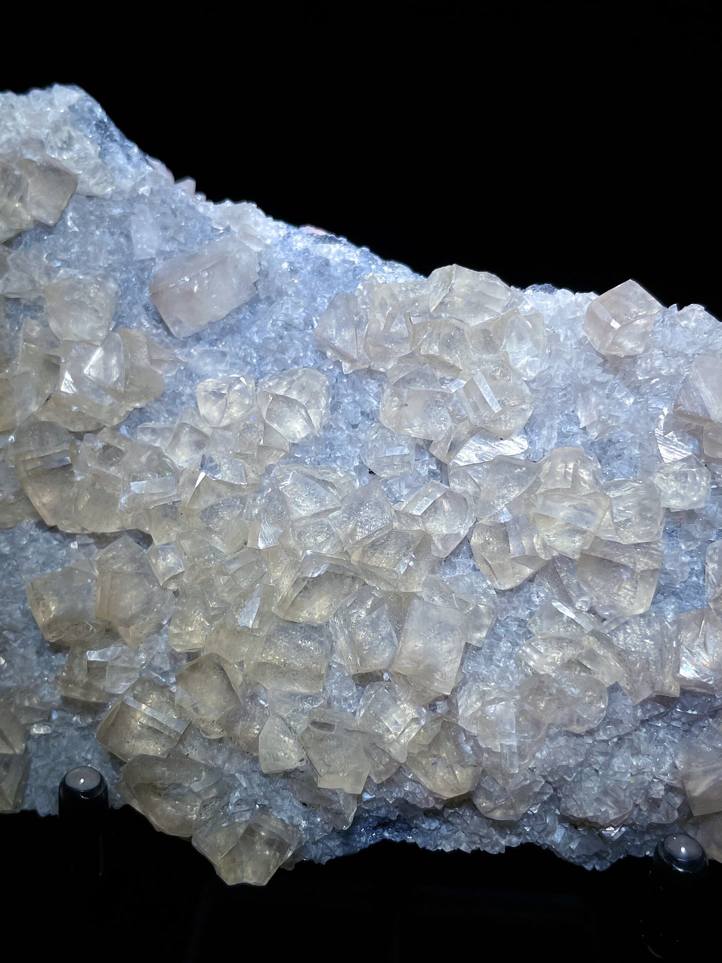 Hubei yellow calcite with quartz specimen