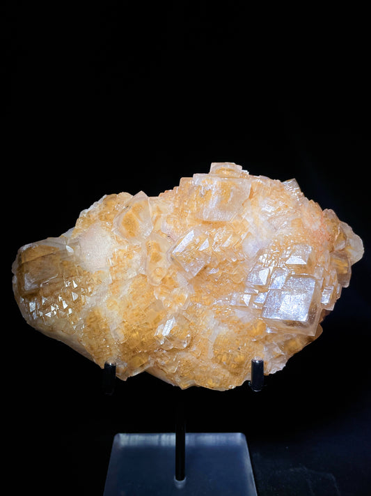 Hubei orange calcite specimen