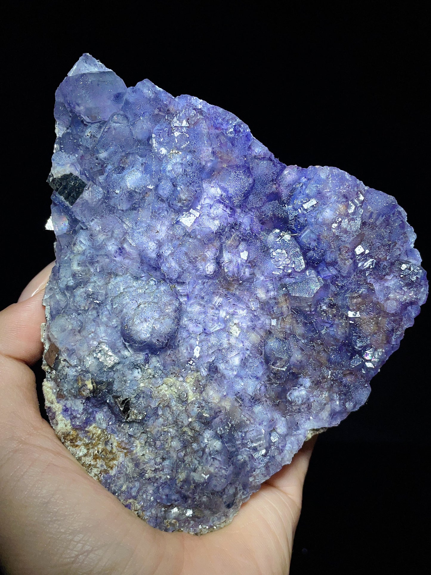 Violet Fluorite with Chalcopyrite Yaogangxian Mine, Yizhang, Chenzhou